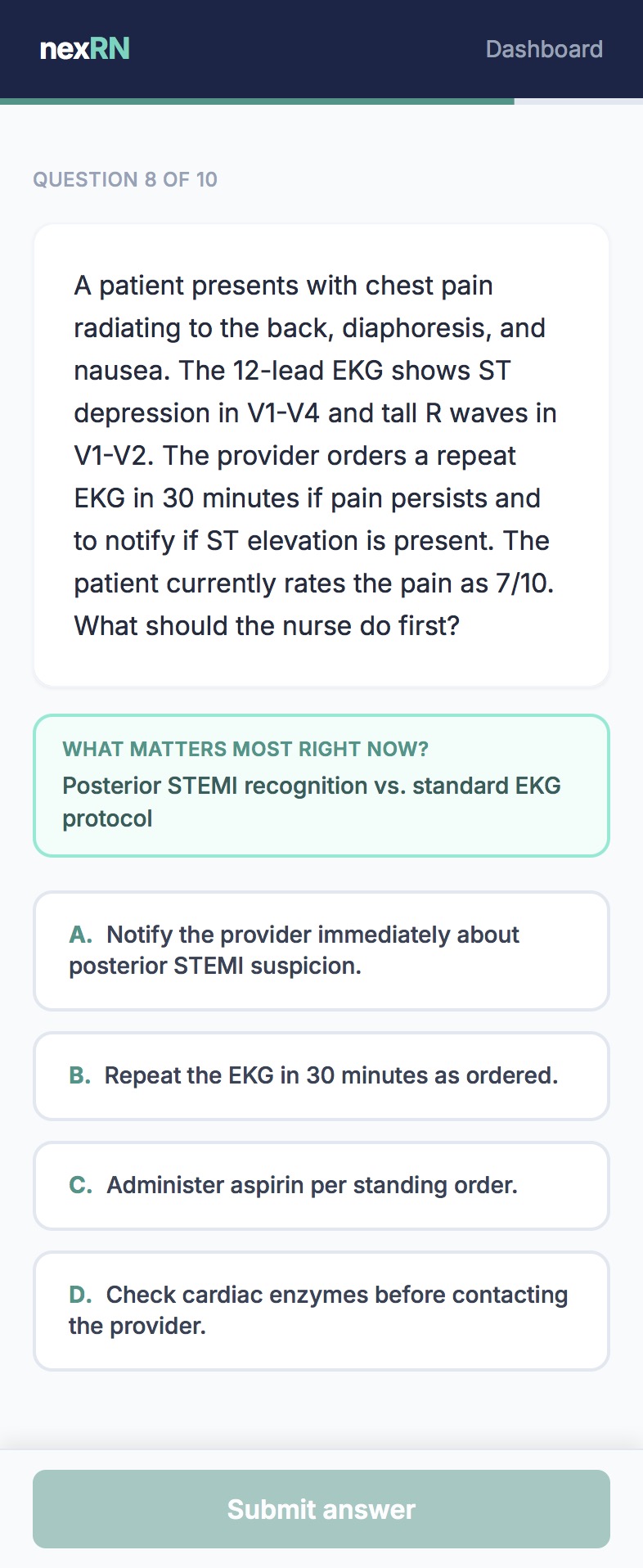 nexRN practice question
